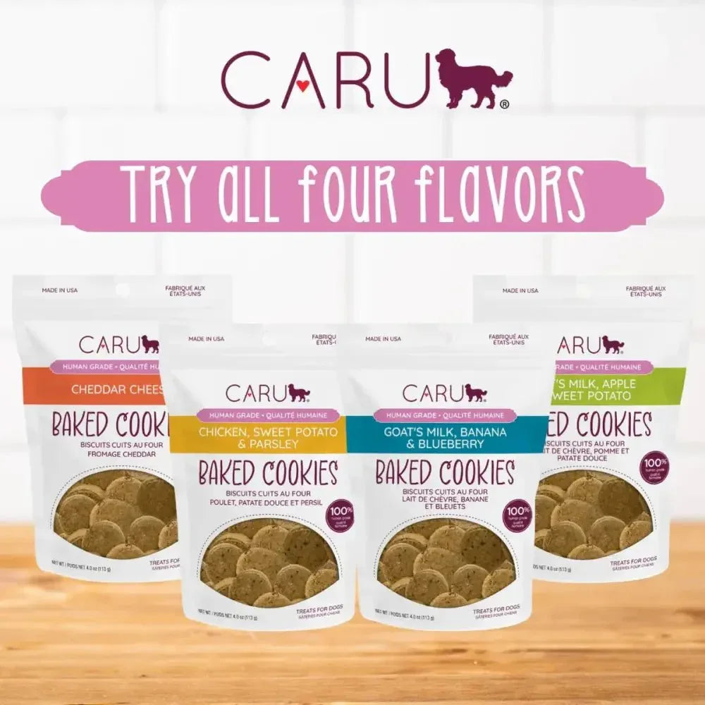 Caru Pet Food Goat's Milk Apple and Sweet Potato Dog Cookies 4 oz - Talis Us