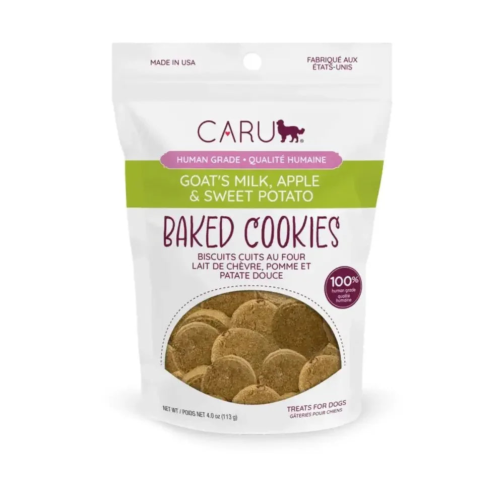 Caru Pet Food Goat's Milk Apple and Sweet Potato Dog Cookies 4 oz - Talis Us