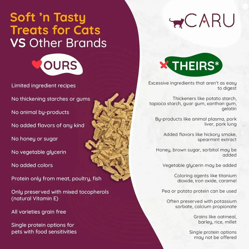Caru Pet Food Soft 'n Tasty Baked Bites Salmon Recipe Grain-Free Cat Treats Caru Pet Food