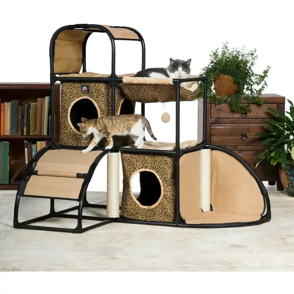 Catville Townhome - Leopard Print Prevue Pet