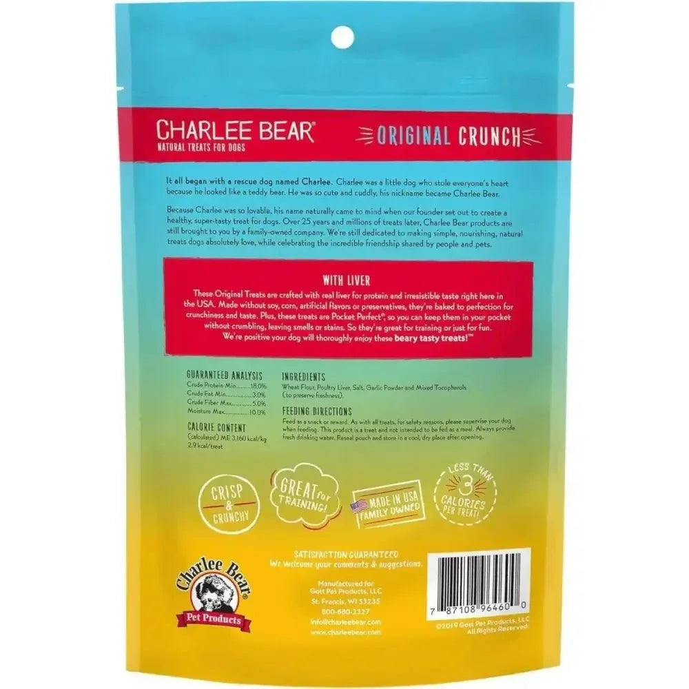 Charlee Bear Original Dog Treats, Chicken Liver - Talis Us
