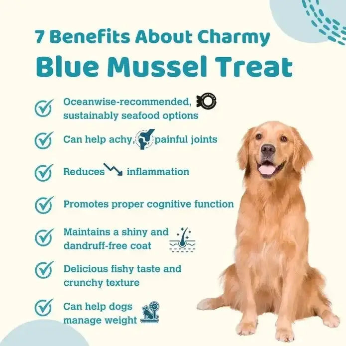 Charmy Pet Blue Mussel Dog Treats 3.8 oz - Talis Us