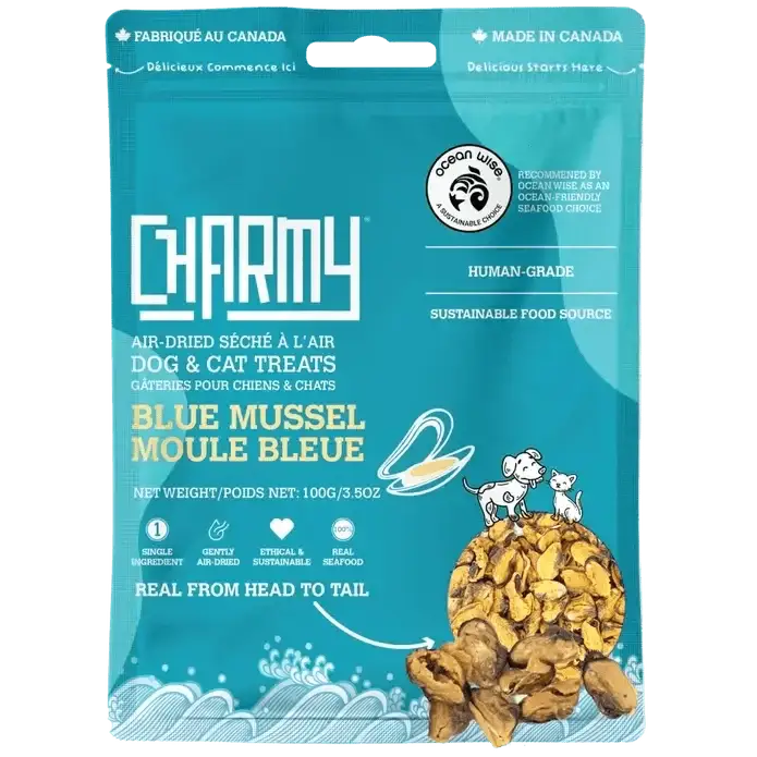 Charmy Pet Blue Mussel Dog Treats 3.8 oz - Talis Us