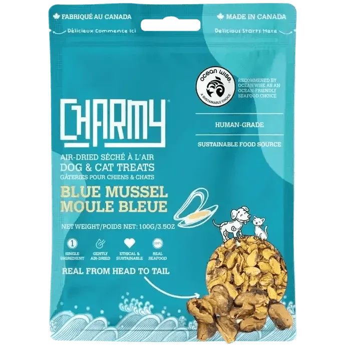 Charmy Pet Blue Mussel Dog Treats 3.8 oz - Talis Us