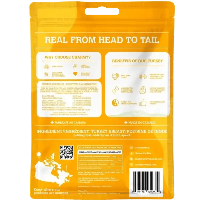 Charmy Pet Turkey Breast Dog Treats 3.5 oz - Talis Us