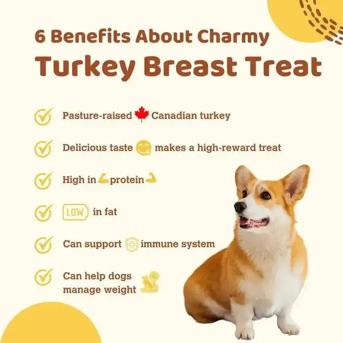 Charmy Pet Turkey Breast Dog Treats 3.5 oz - Talis Us
