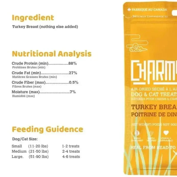 Charmy Pet Turkey Breast Dog Treats 3.5 oz - Talis Us