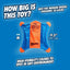 A 9.5 Chuckit!® Flying Squirrel Dog Toy in orange/blue from Chuckit!® is shown, ideal for medium breeds (20–60 lbs) and designed with high-visibility colors for easy spotting during play.