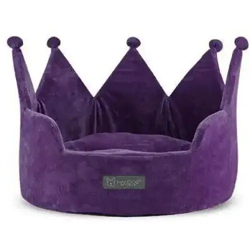 Crown Cat Bed Micro - Fleece - Purple - Talis Us