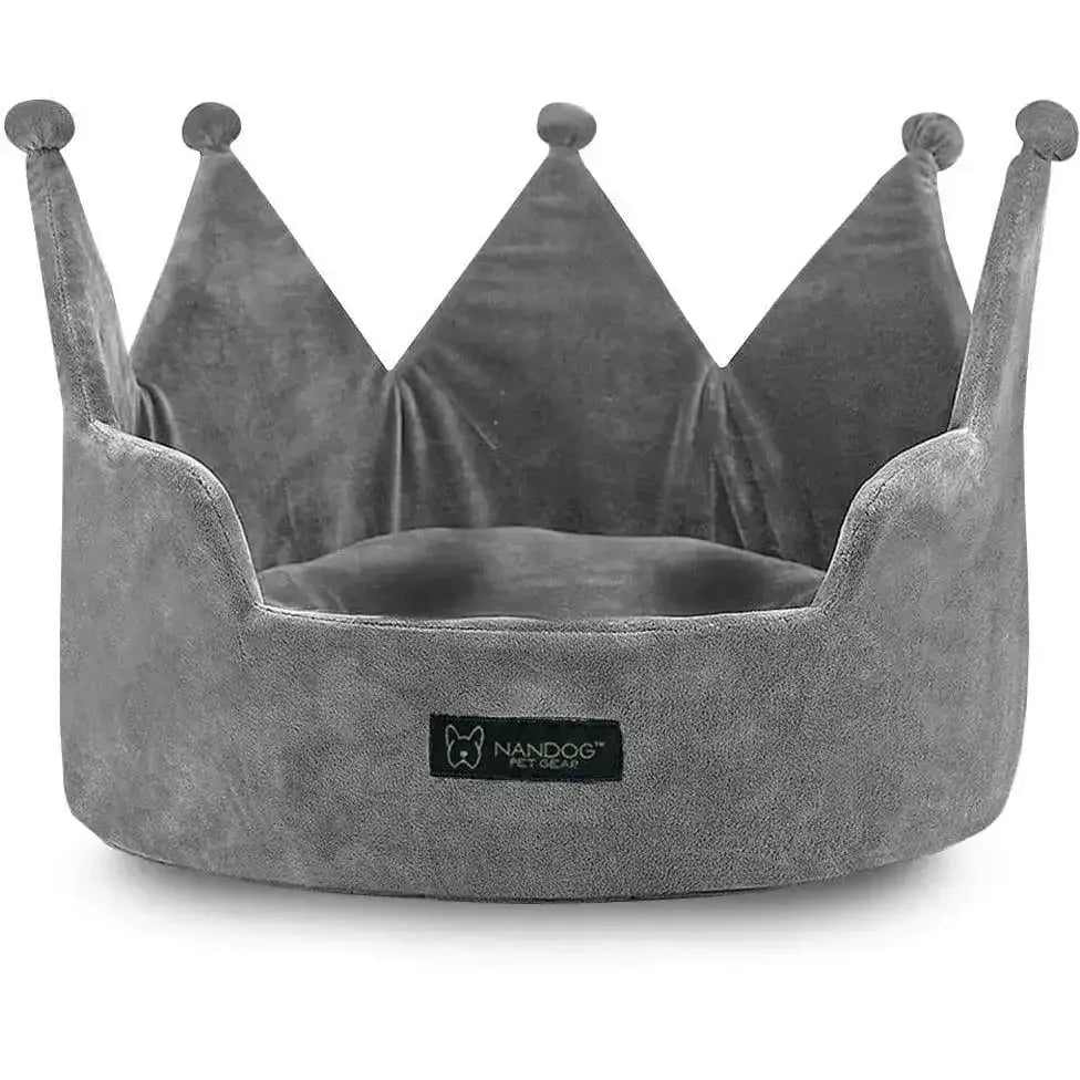 Crown Dog Bed Micro Plush Light Gray - Talis Us