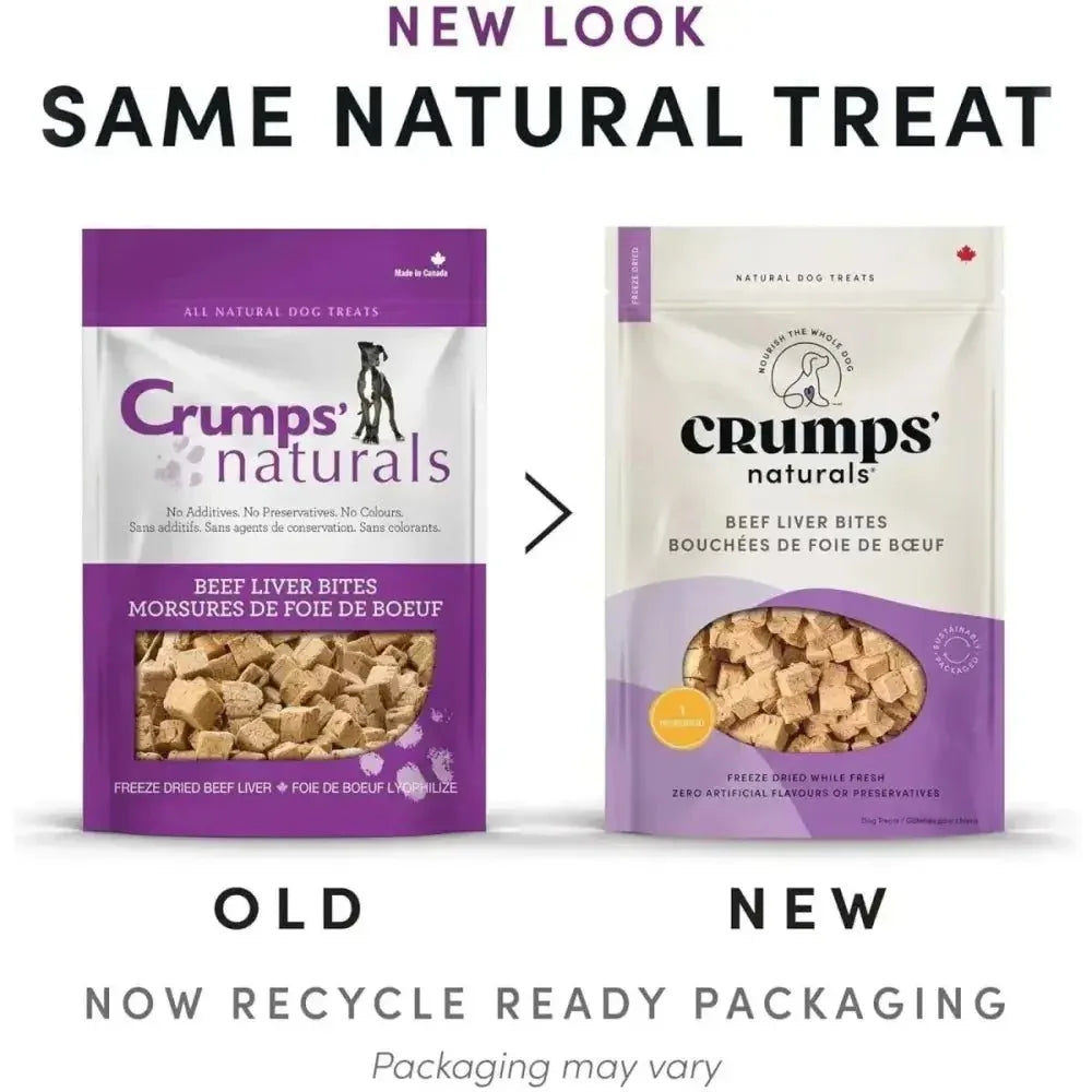 Crumps' Naturals Beef Liver Bites Grain - Free Freeze - Dried Dog Treats - Talis Us