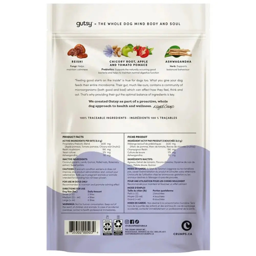 Crumps' Naturals Gutsy Calm Bites – Stress Relief with Prebiotic Power - Talis Us