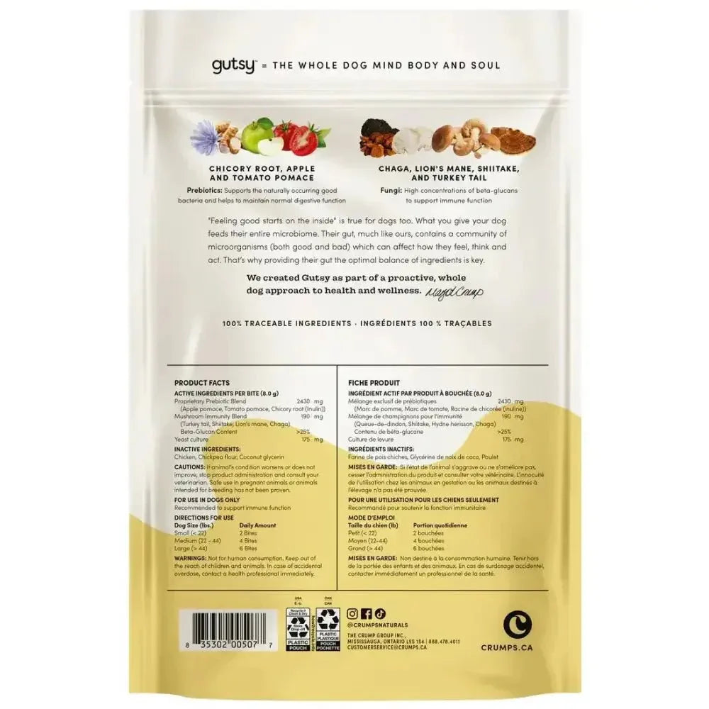 Crumps' Naturals Gutsy Immune Bites with Functional Mushrooms - Talis Us