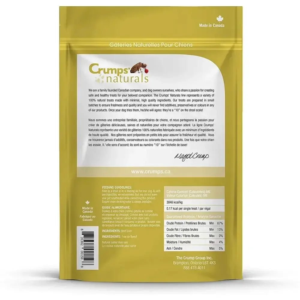 Crumps' Naturals Mini Trainers Freeze Dried Beef Liver Dog Treats - Talis Us