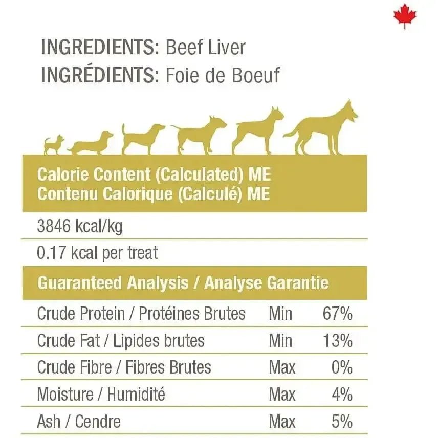 Crumps' Naturals Mini Trainers Freeze Dried Beef Liver Dog Treats - Talis Us