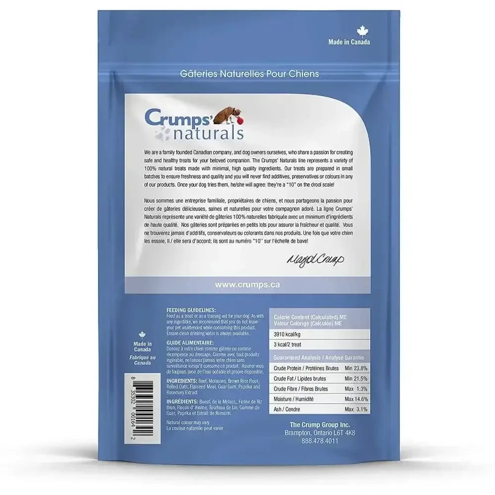 Crumps' Naturals Mini Trainers Semi - Moist Beef Dog Treats - Talis Us