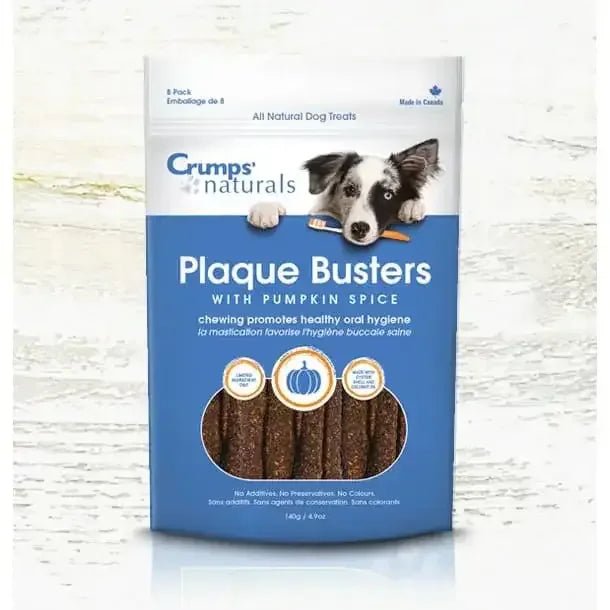 Crumps' Naturals Pumpkin Plaque Busters Dental Dog Treats - Talis Us