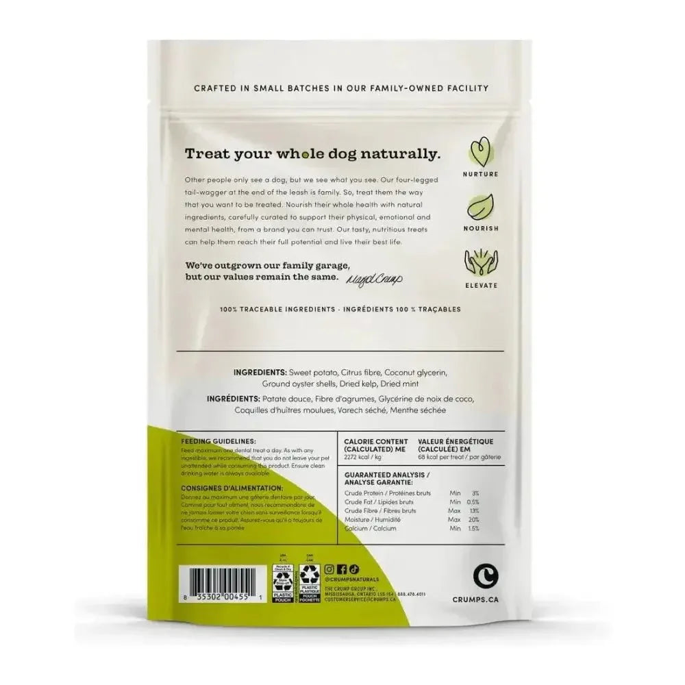 Crumps Plaque Busters Advanced Double Fresh Dental Sticks With Sea Kelp & Mint Dog 10ct 9.5oz - Talis Us