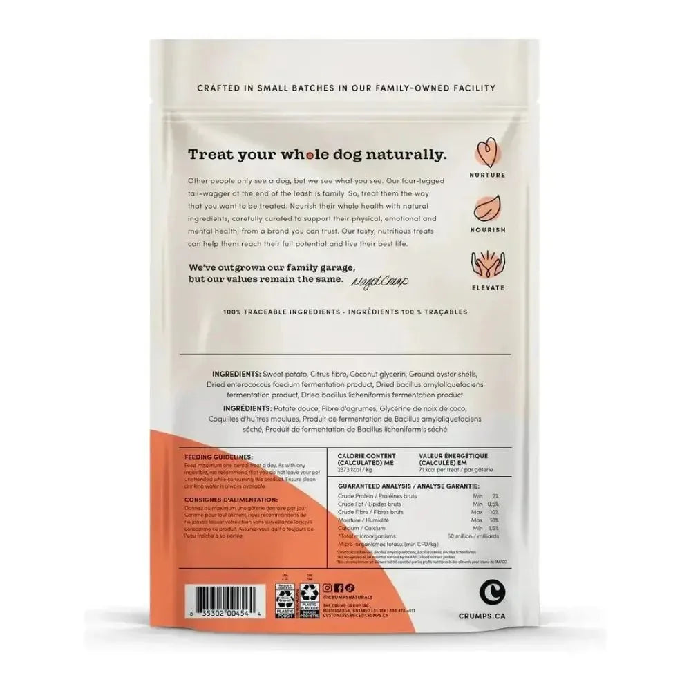 Crumps Plaque Busters Advanced Whole Mouth Care Dental Sticks With Probiotics Dog 10ct 9.5oz - Talis Us