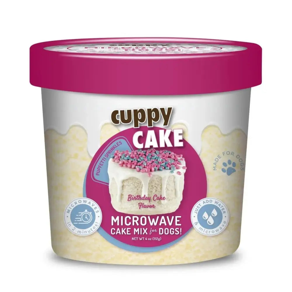 Cuppy Cake Microwave Cake in A Cup for Dogs Birthday Cake Flavored with Pupfetti Sprinkles - Talis Us