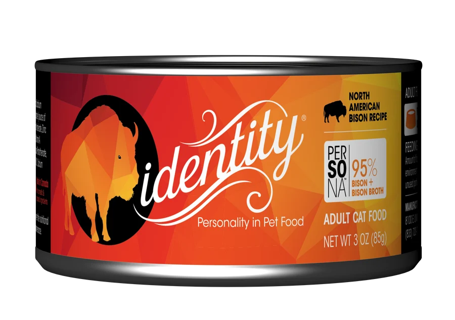 Identity Pet Persona 95% North American Bison & Bison Broth Pâté Wet Cat Food 24/3OZ