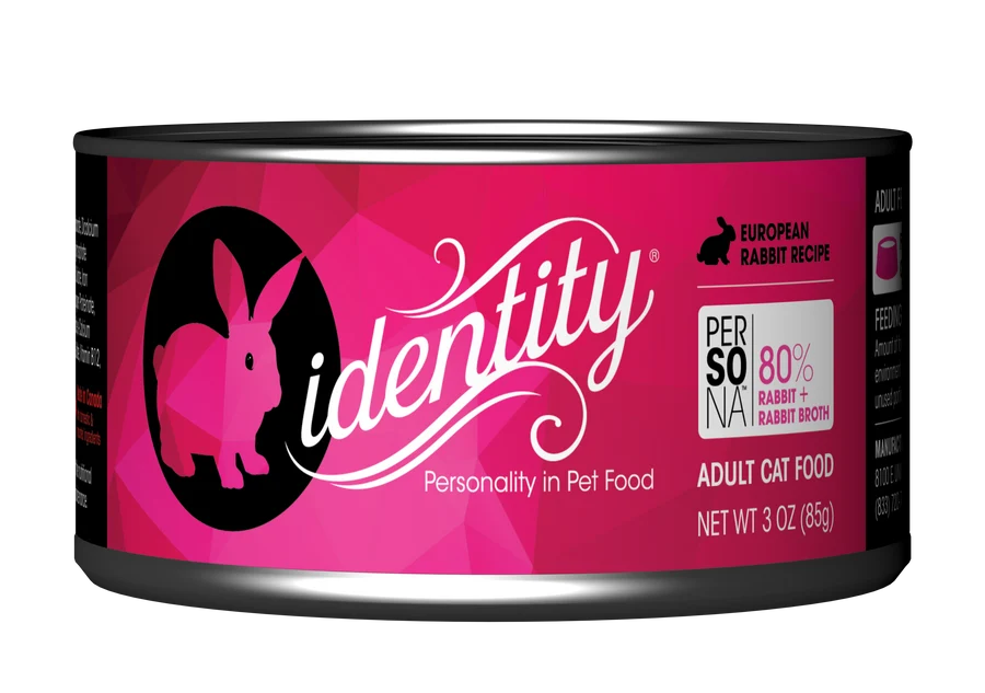 Identity Pet Persona 80% European Rabbit & Rabbit Broth Pâté Wet Cat Food 24/3OZ