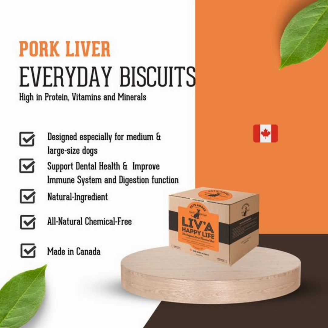 Granville Grain Free Dog Treats with Real Pork Liver - Healthy Crunchy Biscuits for Happy Pups