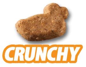 Emerald Pet Grain-Free Little Duckies dog treats, shaped like ducks, with a crunchy texture. 5 oz package.