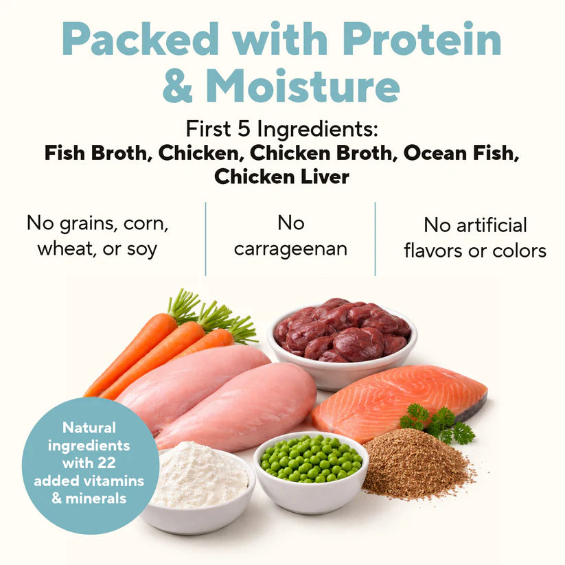 Dave's Pet Food chicken and salmon dog food with natural ingredients and added vitamins for healthy dogs