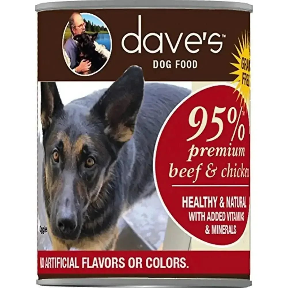 Dave's Pet Food™ 95% Premium Meat Grain Free Beef & Chicken Dog Food 13 Oz x 12 Count - Talis Us