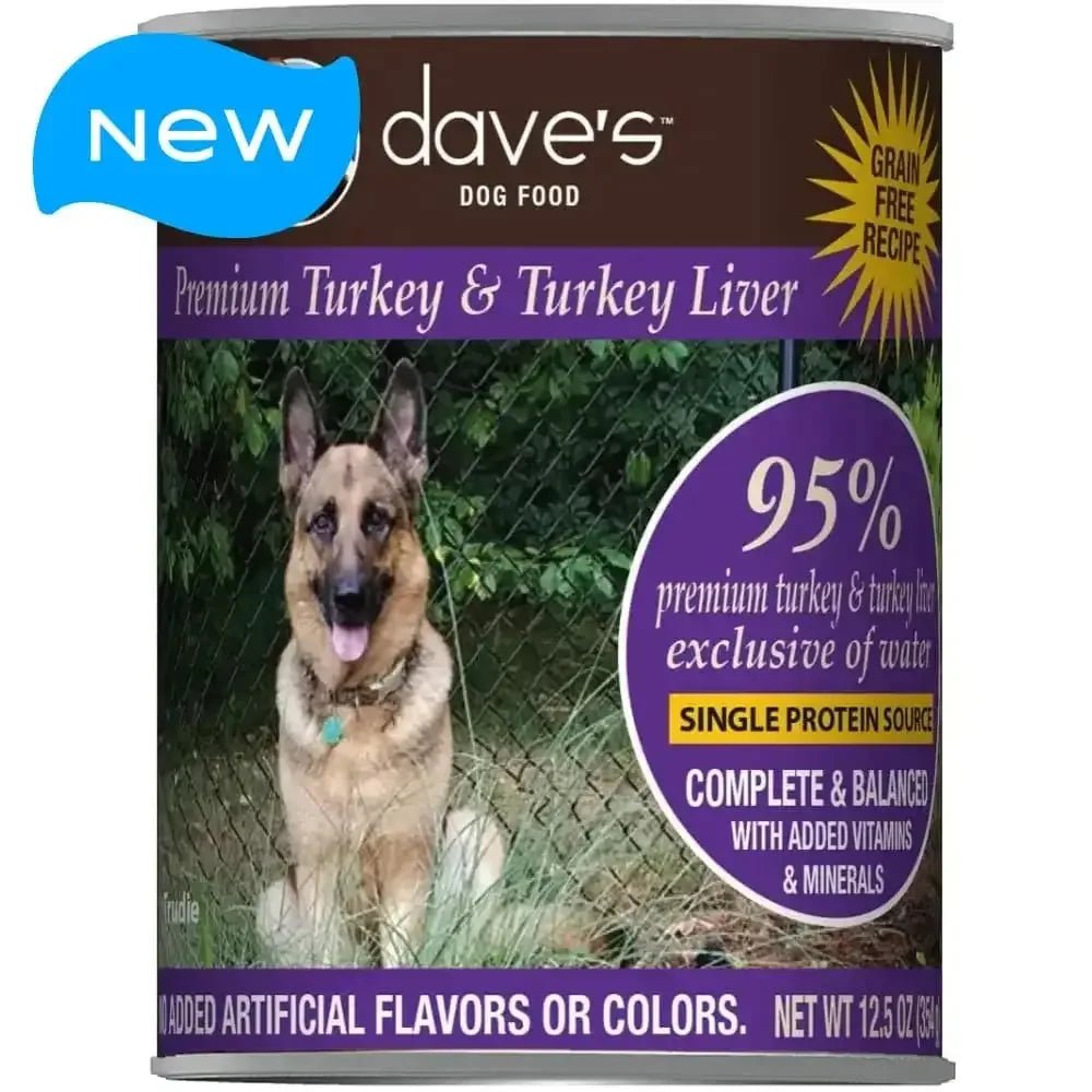Dave's Pet Food™ 95% Premium Meat™ Grain Free Turkey & Turkey Liver Dog Food 13 Oz x 12 Count - Talis Us