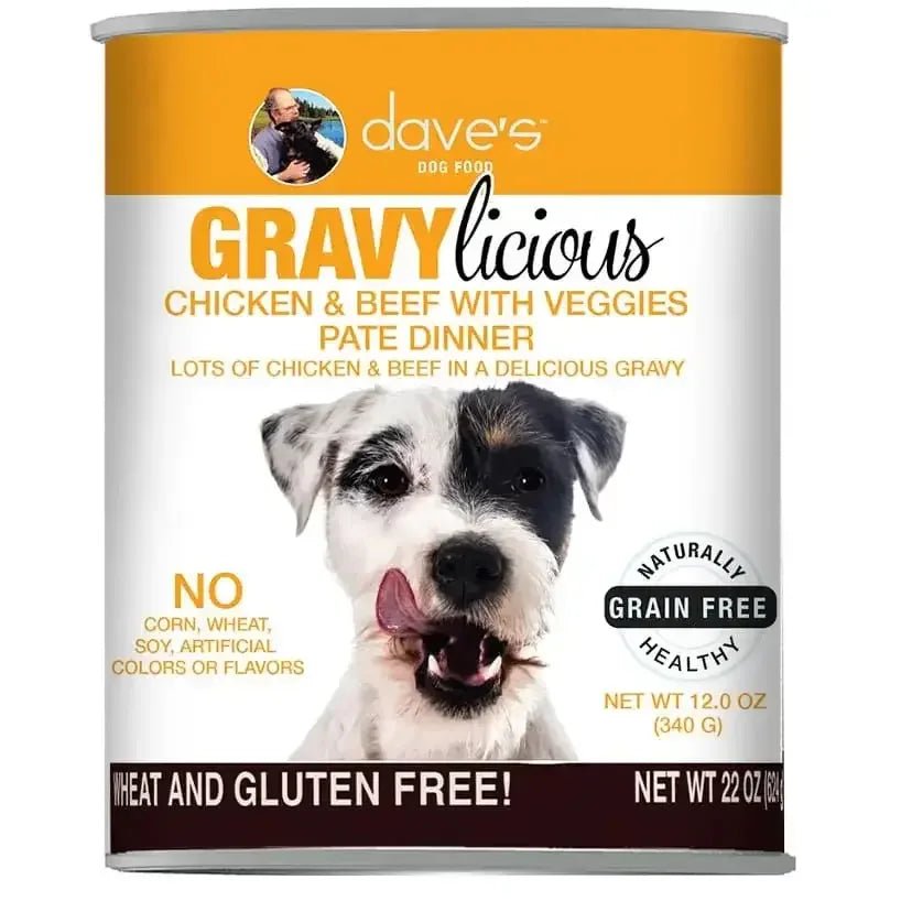 Dave's Pet Food™ Grain Free Gravylicious Chicken & Beef with Veggies Pate Dinner. Lots of Chicken & - Talis Us