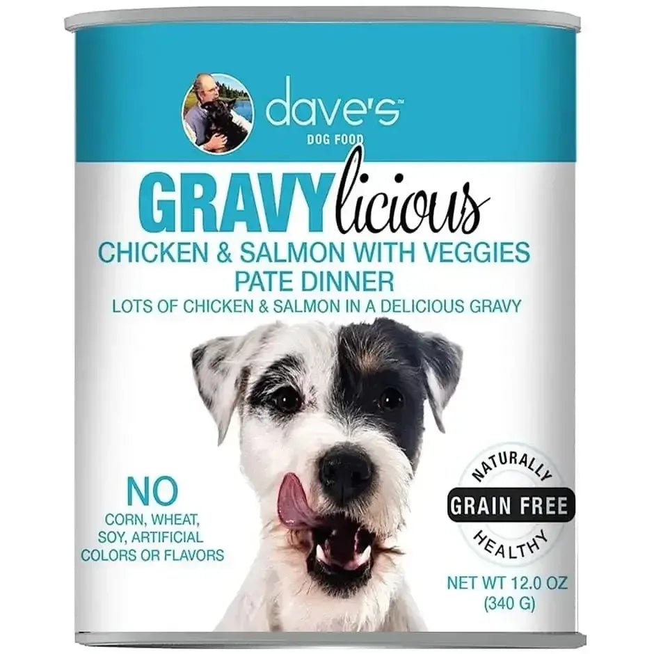 Dave's Pet Food™ Grain Free Gravylicious Chicken & Salmon Veggies Pate Dinner. Lots of Chicken & - Talis Us