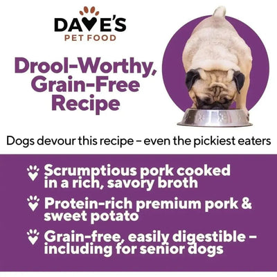 Dave's Pet Food Grain - Free Pork & Sweet Potato Entree Healthy Canned Dog Food 13oz/12ct - Talis Us