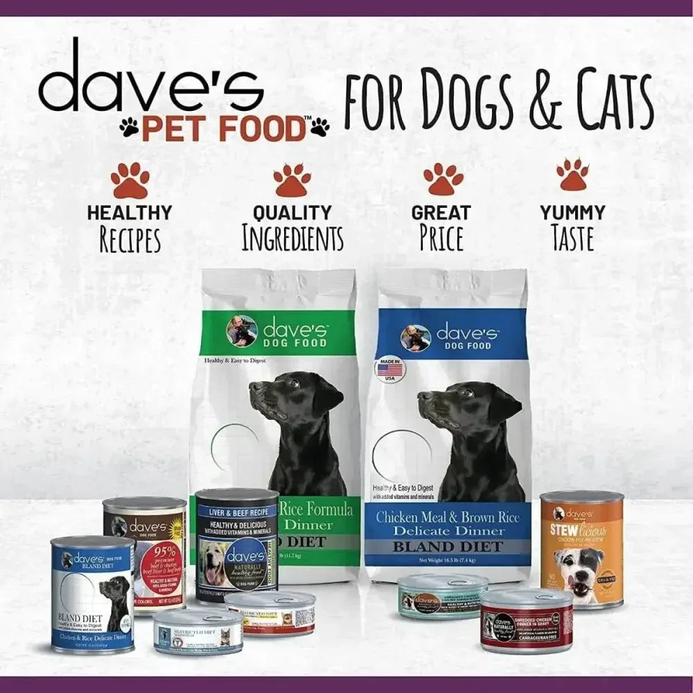 Dave's Pet Food Restricted Sodium Chicken Recipe Grain - Free Wet Dog Food 12ea/13 oz - Talis Us
