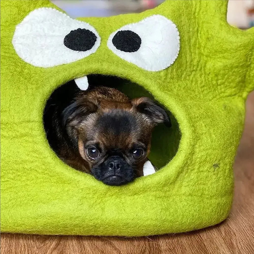 Dharma Dog Karma Cat Wool Pet Cave, Monster, Small Dogs & Cat Bed Dharma Dog Karma Cat