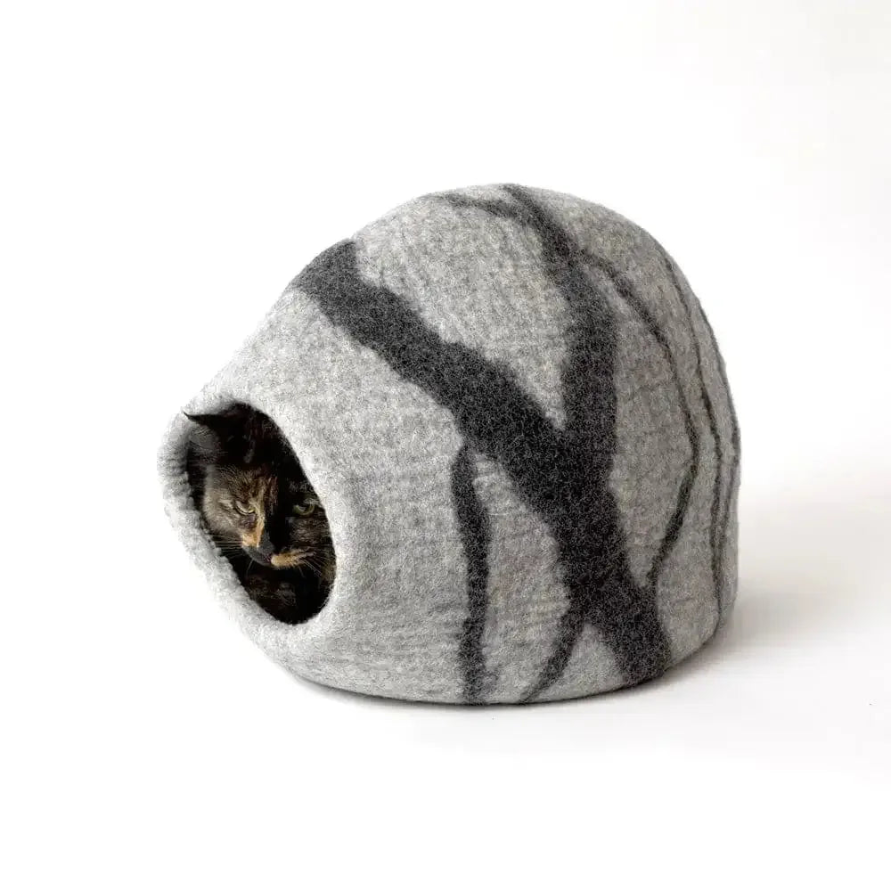 Dharma Dog Karma Cat Wool Pet Cave River Stone Small Dogs & Cat Bed Dharma Dog Karma Cat