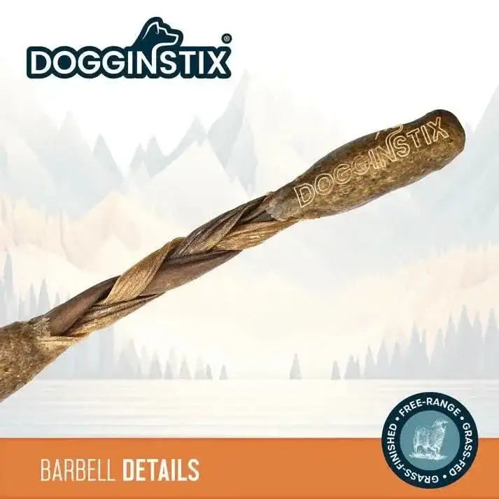 DogginStix Braided Lamb Collagen Barbell Dog Chew Treats Case of 30 - Talis Us