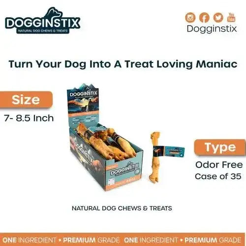 Dogginstix Odor Free Lamb Feet Chews for Puppies Case of 40 - Talis Us