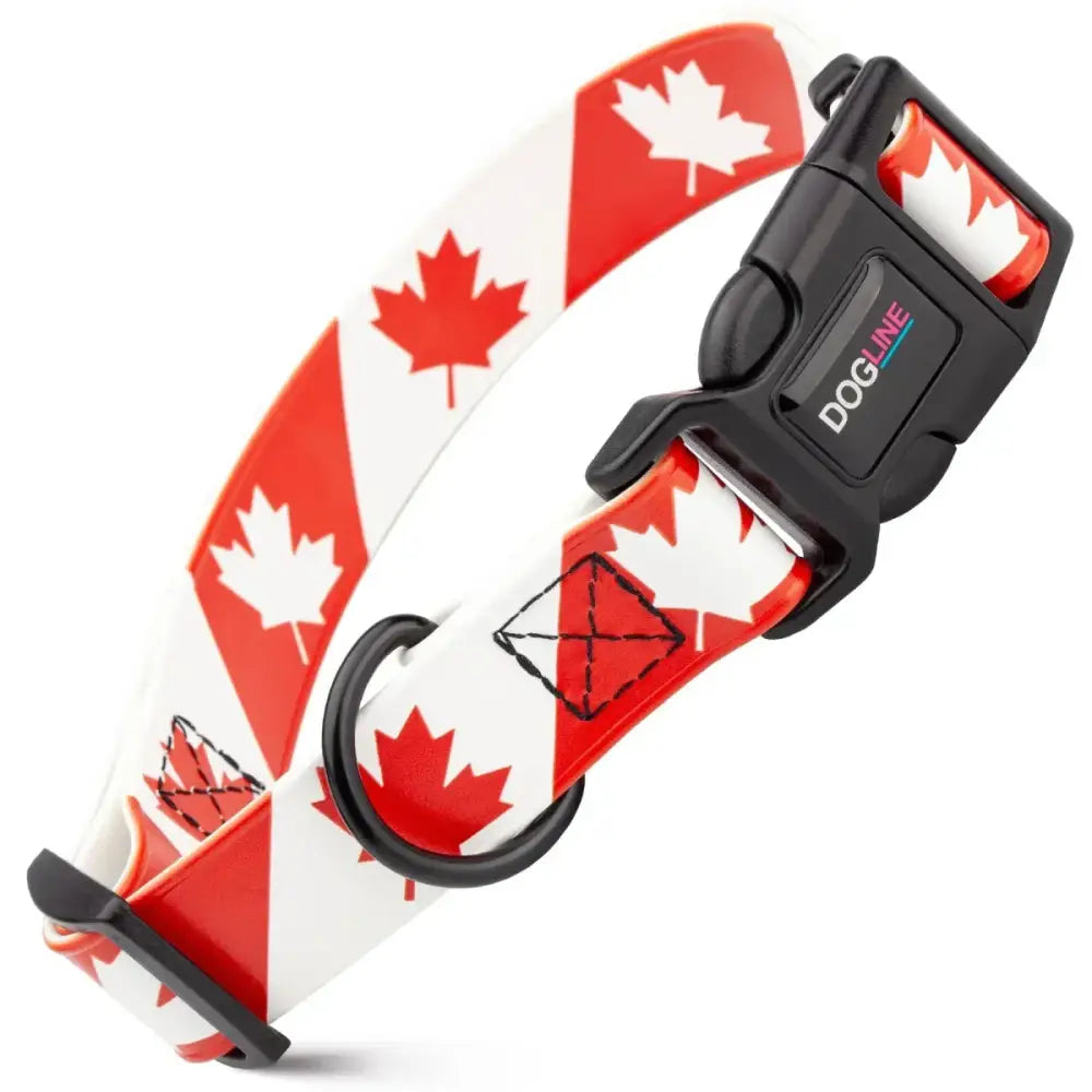 Dogline Biothane Printed Flag Dog Collar with Quick Release Buckle - Talis Us