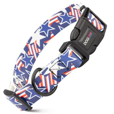 Dogline Biothane Printed Flag Dog Collar with Quick Release Buckle - Talis Us