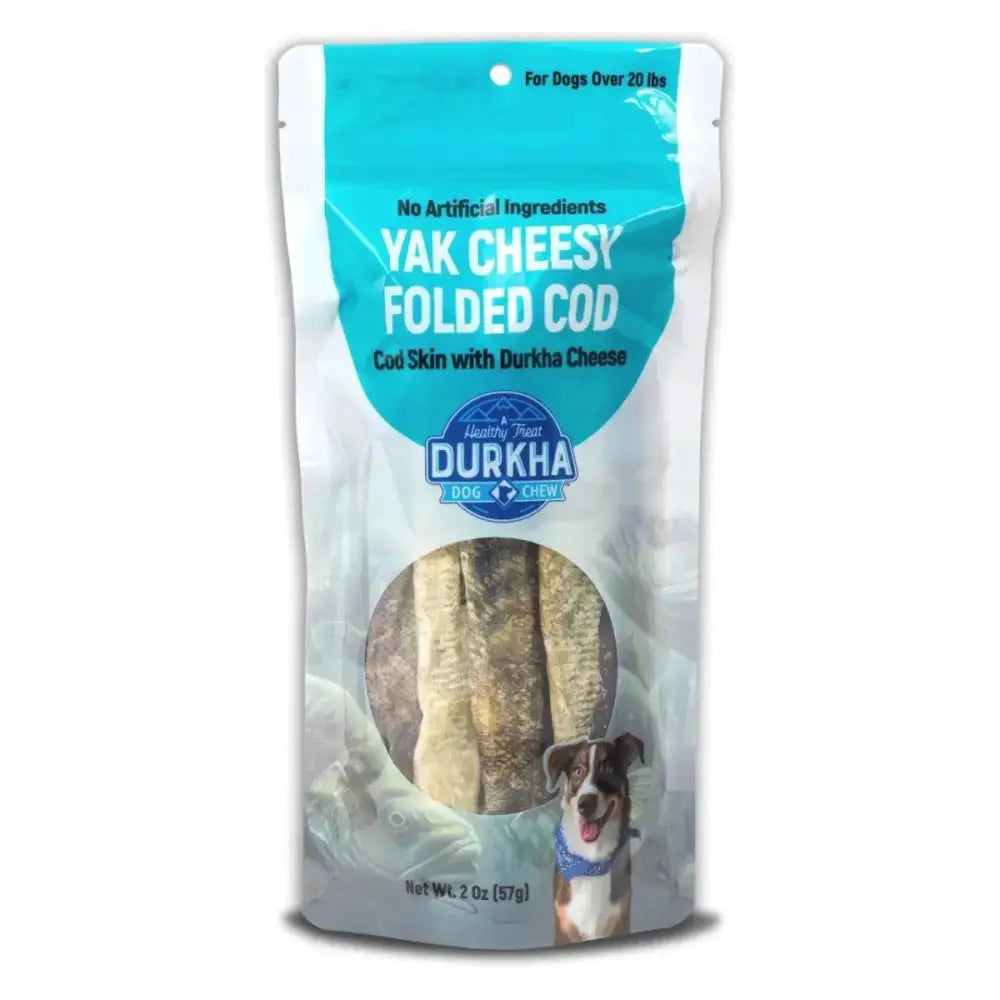 Durkha Cheesy Folded Cod Dog Treat 3oz - Talis Us