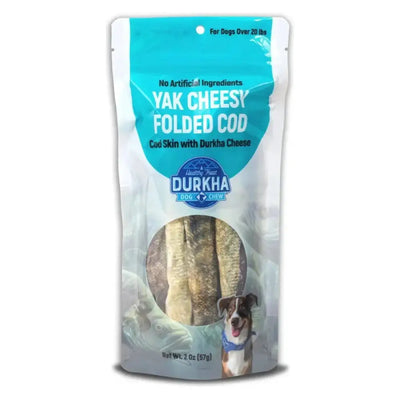 Durkha Cheesy Folded Cod Dog Treat 3oz - Talis Us