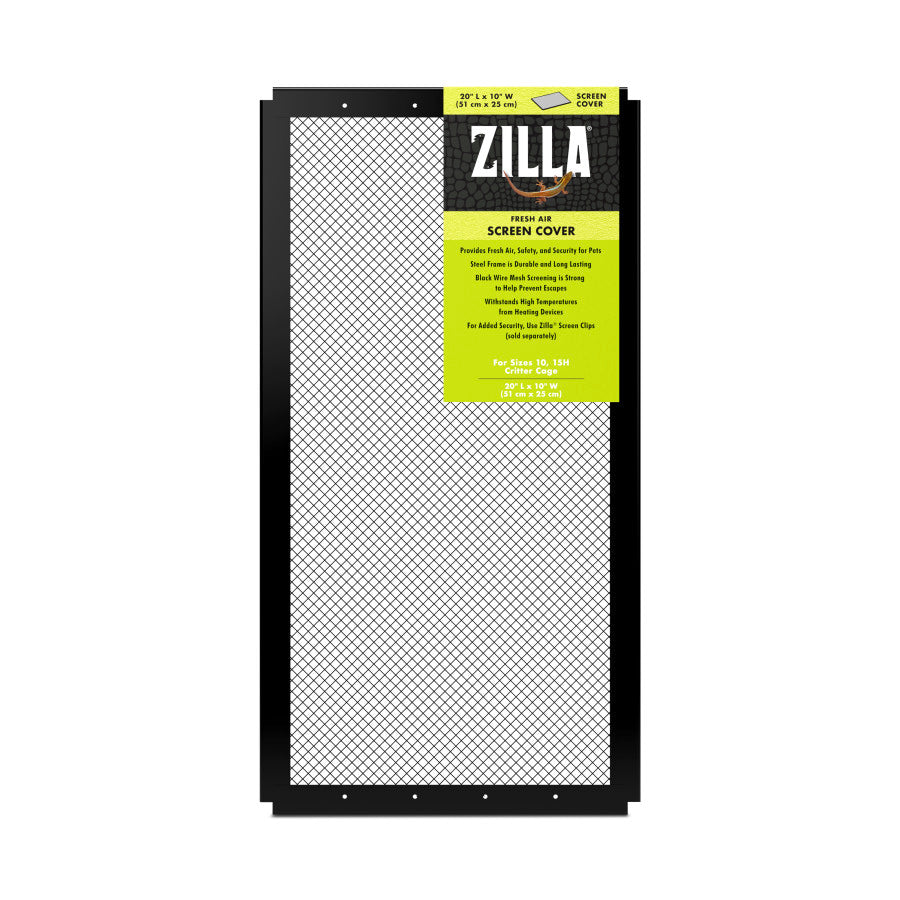 Enhance Your Reptile Habitat with the Zilla Solid Screen Cover - Black