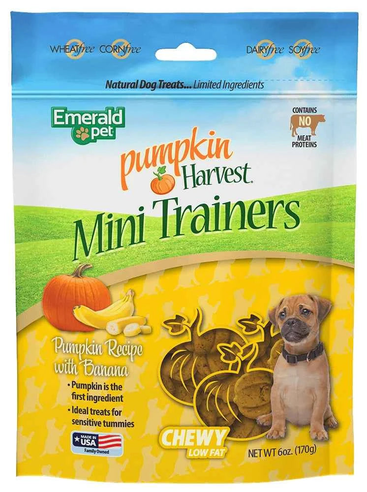 Emerald Pet Pumpkin Harvest Mini Trainers Soft & Chewy Dog Treats 6 oz