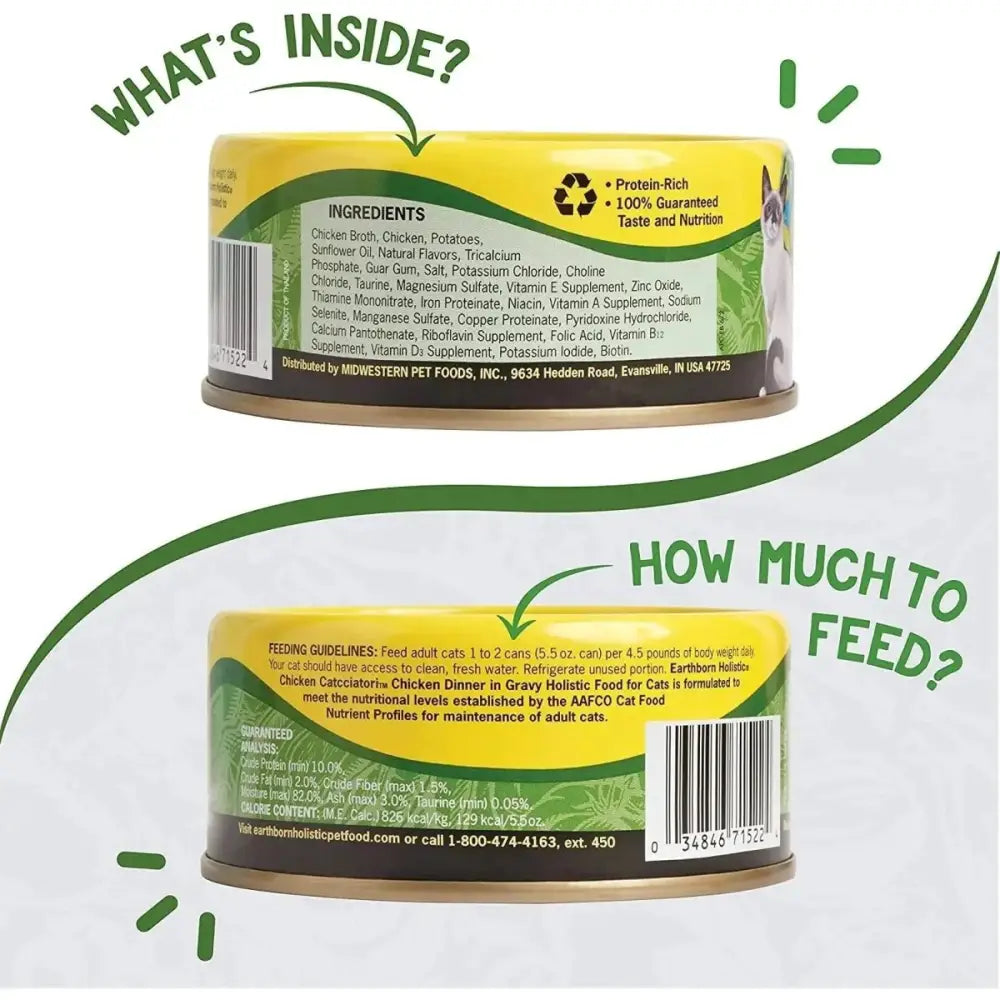 Earthborn Holistic Grain Free Chicken Catcciatori Wet Cat Food - Talis Us