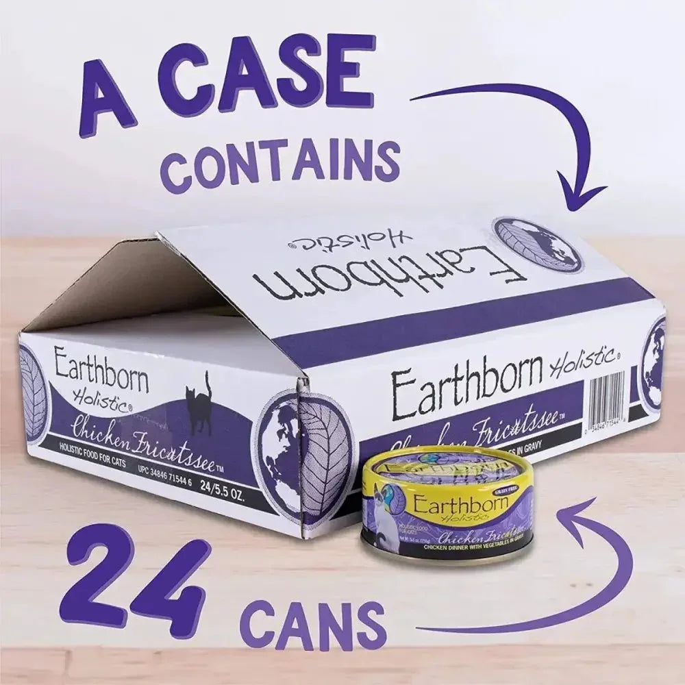 Earthborn Holistic Grain Free Chicken Fricatssee Wet Cat Food 24ea/5.5 oz - Talis Us
