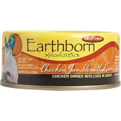 Earthborn Holistic Grain Free Chicken Jumble with Liver Wet Cat Food 24ea/5.5 oz - Talis Us