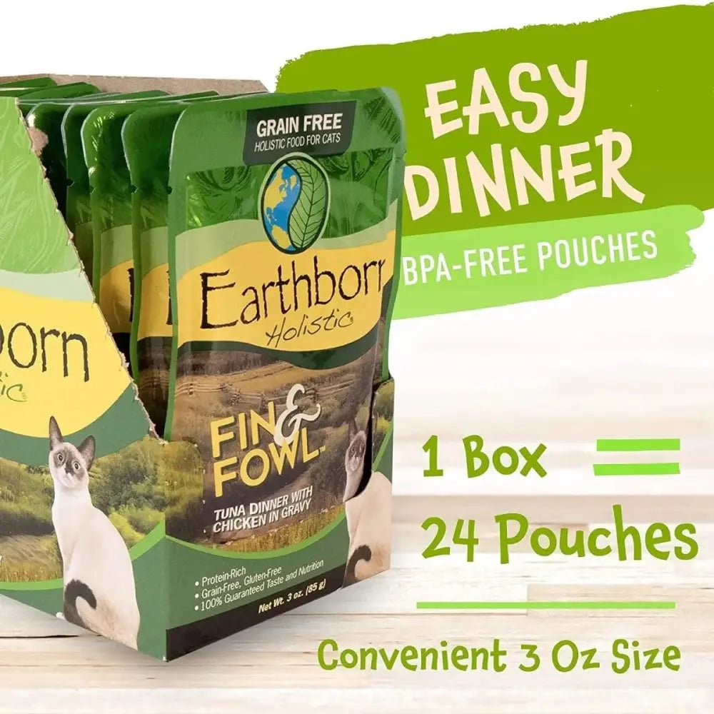 Earthborn Holistic Grain Free Fin and Fowl Wet Cat Food 24ea/3 oz - Talis Us
