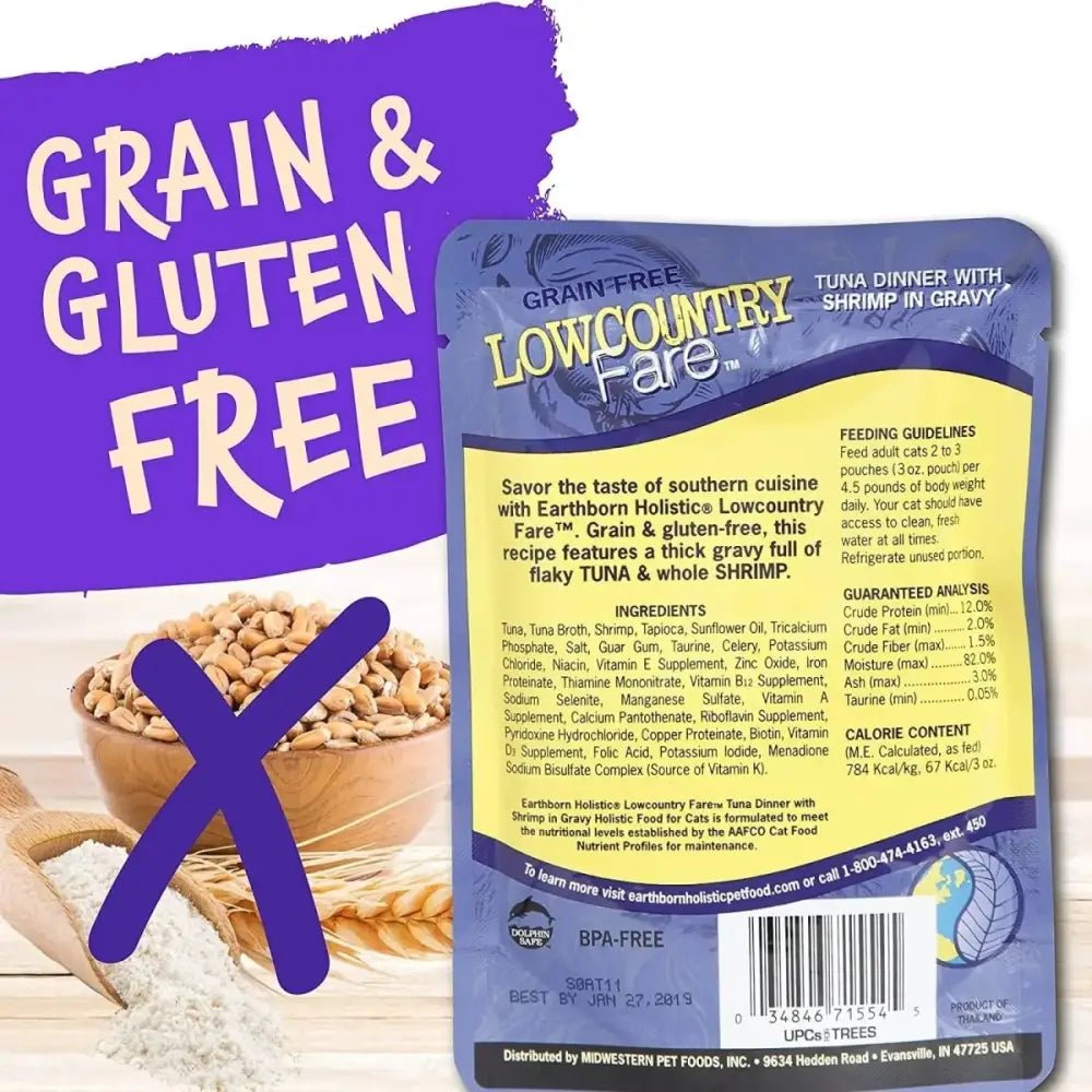 Earthborn Holistic Grain Free Lowcountry Fare Wet Cat Food 24ea/3 oz - Talis Us